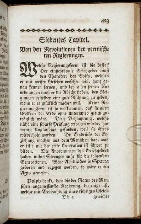 Siebentes Capitel. Von den Revolutionen der vermischten Regierungen.