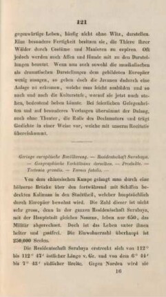 Geringe europäische Bevölkerung. - Residentschaft Surabaya. - ...