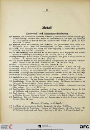 Metall (Nr. 529-618)