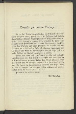 Vorrede zur zweiten Auflage.