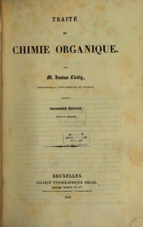 Traité de chimie organique