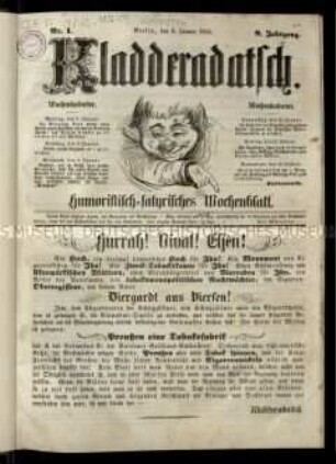 Satirezeitschrift "Kladderadatsch" 9/12. Jahrgang 1856-59