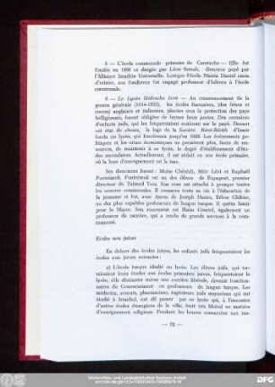 Ecoles non juives