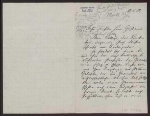 Schreiben an Hermann Muthesius (Brief)