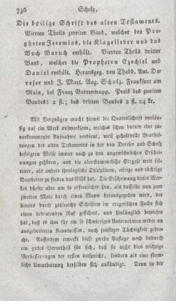 736-737 [Rezension] Die heilige Schrift des alten Testaments