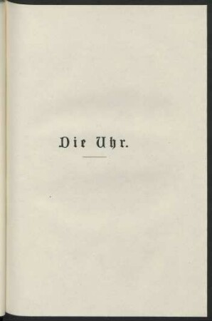 Die Uhr