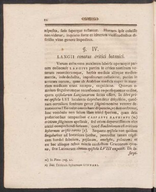IV. Langii conatus critici botanici
