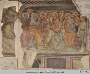 Freskenfragmente mit Szenen aus dem Leben Christi : Fußwaschung
