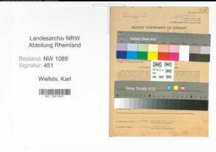 Entnazifizierung Karl Wiefels , geb. 13.09.1908 (Polizeibeamter)