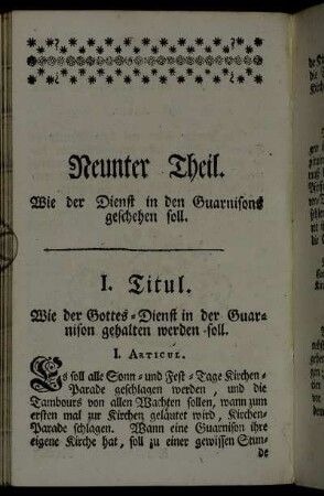 I. Titul. - VI. Titul.