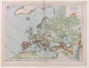Physikalische Karte von Europa