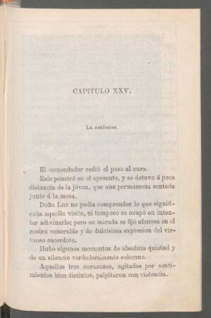 Capítulo XXV. - La confesión.