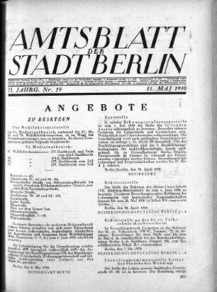 1930,19: Nr. 19, 11. Mai 1930