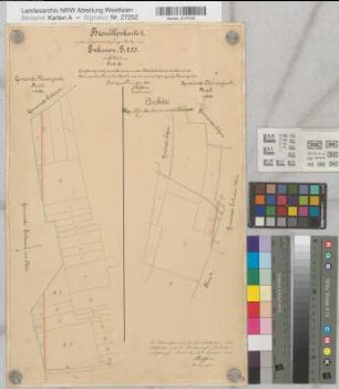 Enkesen im Klei (Bad Sassendorf), Zusammenlegung Enkesen im Klei, Brouillonkarte 1 Neuengeseke Flur 7;8