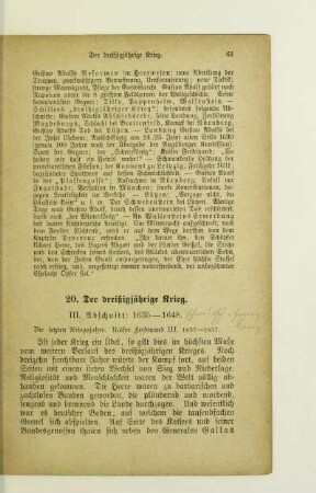20. Der dreißigjährige Krieg. III. Abschnitt. 1635-1648