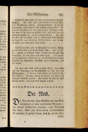 Der Neid.