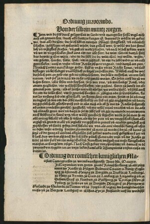 Ordnung der romischen kuniglichen Maiestat Camergerichts zu wormbs auffgericht Anno domini. M. ccccxcv
