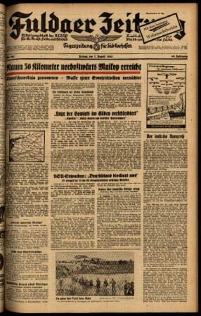 Ausgabe vom Freitag, den 07. August 1942.