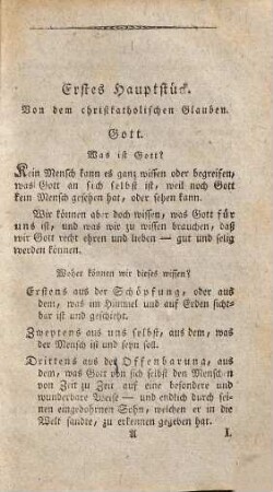 Unterricht in der christkatholischen Glaubens- und Sittenlehre : mit einer Vorerinnerung über den Religionsunterricht