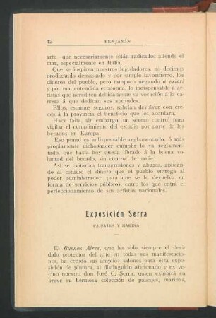 Exposición Serra : Paisajes y Marina