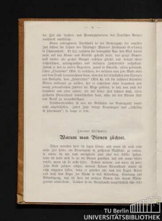 Zweiter Abschnitt. Warum man Bienen züchtet.