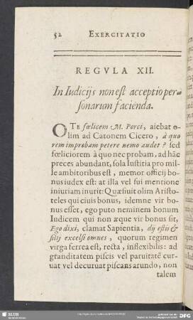 Regula XII. In Iudicijs non est acceptio personarum facienda
