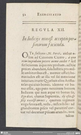 Regula XII. In Iudicijs non est acceptio personarum facienda