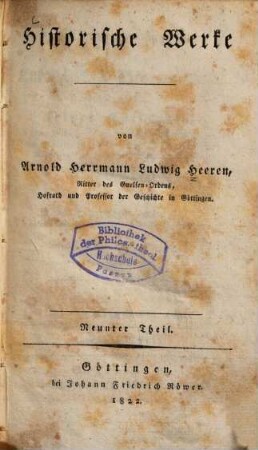 Historische Werke, 9. Handbuch der Geschichte des europäischen Staatensystems und seiner Colonien, 2