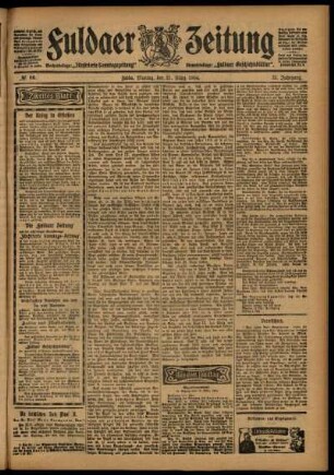 Zweite Ausgabe vom Montag, den 21. März 1904.