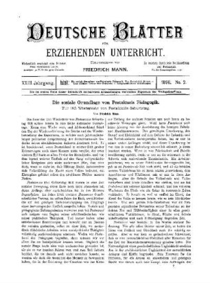 Die soziale Grundlage von Pestalozzis Pädagogik