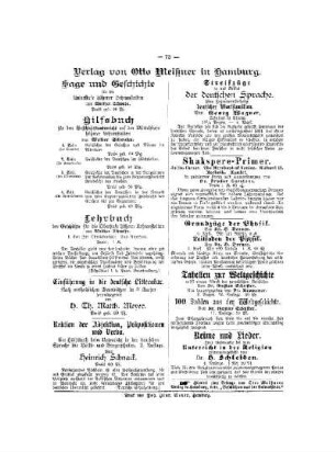 Verlag von Otto Meißner in Hamburg