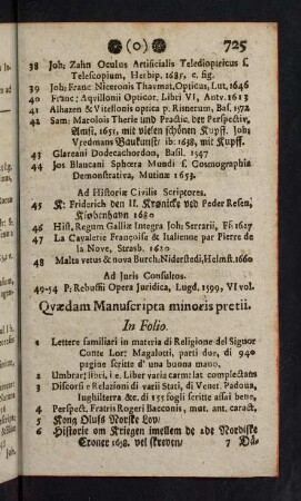 725-728, Qvaedam Manuscripta minoris pretii.