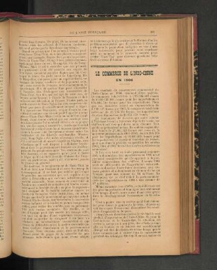 Le Commerce de l'Indo-Chine en 1906.