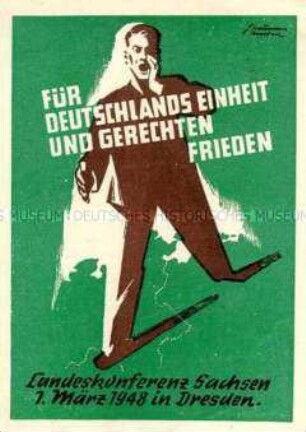 Postkarte zur Landeskonferenz für Einheit und gerechten Frieden Sachsen
