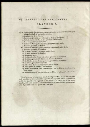 Explication des Figures. Planche X.