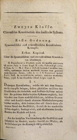 Über die Erkenntniß und Cur der chronischen Krankheiten des menschlichen Organismus. 2, Die chronischen Krankheiten des sensibeln Systems