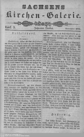Kesselsdorf, Hosterwitz, Grumbach, Pillnitz : 5. Lieferung