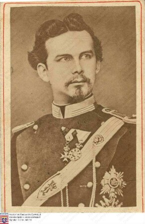 Ludwig II. König v. Bayern (1845-1886) / Porträt, Brustbild, linksblickend