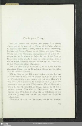 Die letzten Dinge