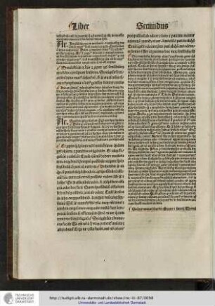 Sequitur tertius liber secundum Grecos et sanctum Thomam.