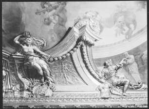 Berlin, Schloss, Paradekammern, Rote Adlerkammer, R.: 795, Relief der Deckenkehlung von Andreas Schlüter.