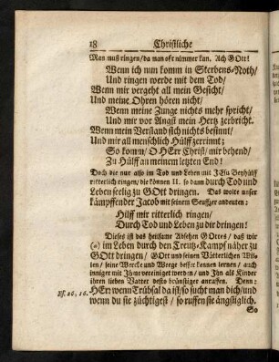 18-23, Man muß ringen / da man oft ...