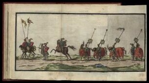 [Abb. 72v 73r] Alexander der Große mit Gefolge