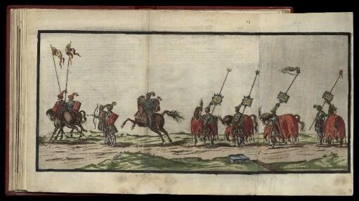 [Abb. 72v 73r] Alexander der Große mit Gefolge