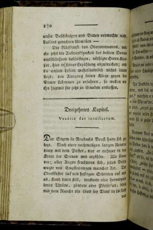 Dreizehntes Kapitel. Vexatio dat intellectum.