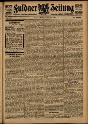 Zweite Ausgabe vom Montag, den 26. Juni 1905.