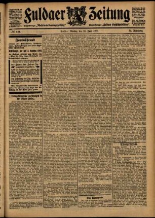 Zweite Ausgabe vom Montag, den 26. Juni 1905.