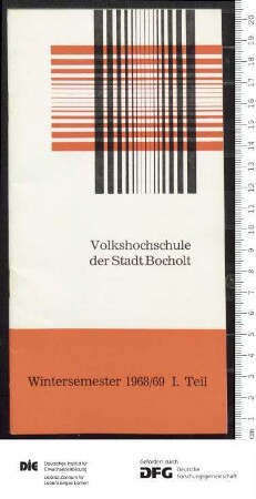 Programm 1. Viermonatsabschnitt 1968/1969