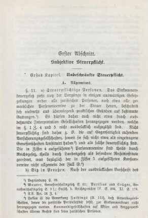 Erster Abschnitt. Subjektive Steuerpflicht.