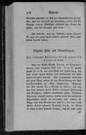 Der erkannte Universal-Arrest hemmt die Erecution nicht.